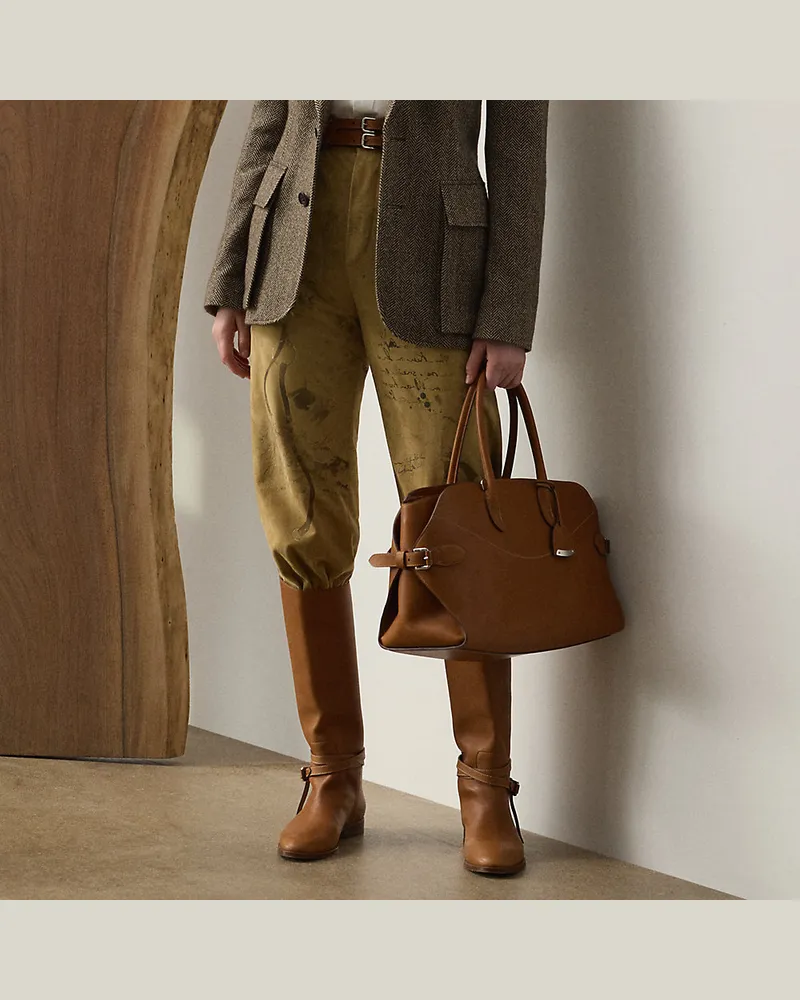 Ralph Lauren Bedruckte Lammwildlederhose Gillian Tan