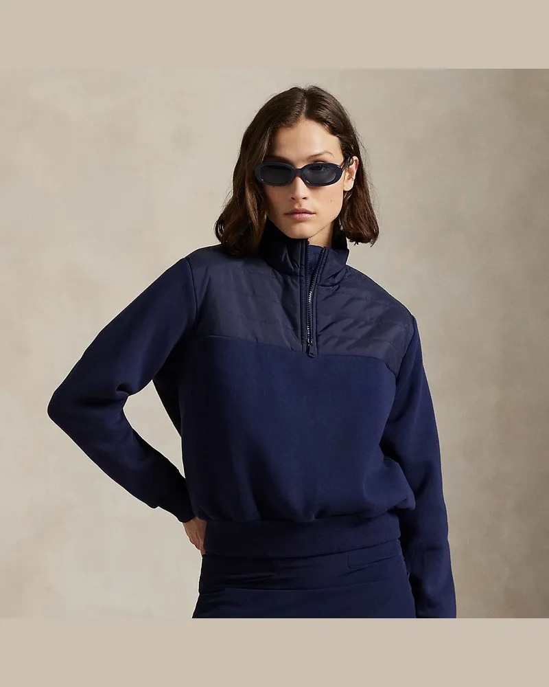 Ralph Lauren Fleece-Pullover mit Halbrollkragen Blue