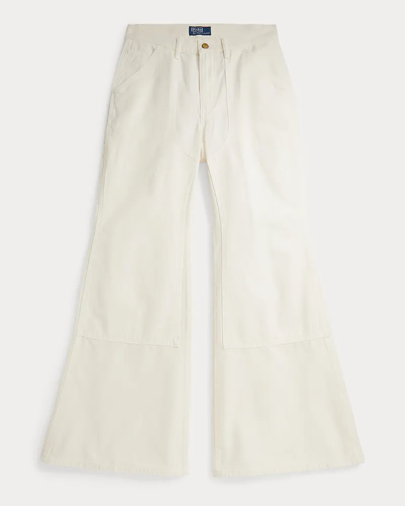 Ralph Lauren Zimmermannshose mit ausgestelltem Bein Cream