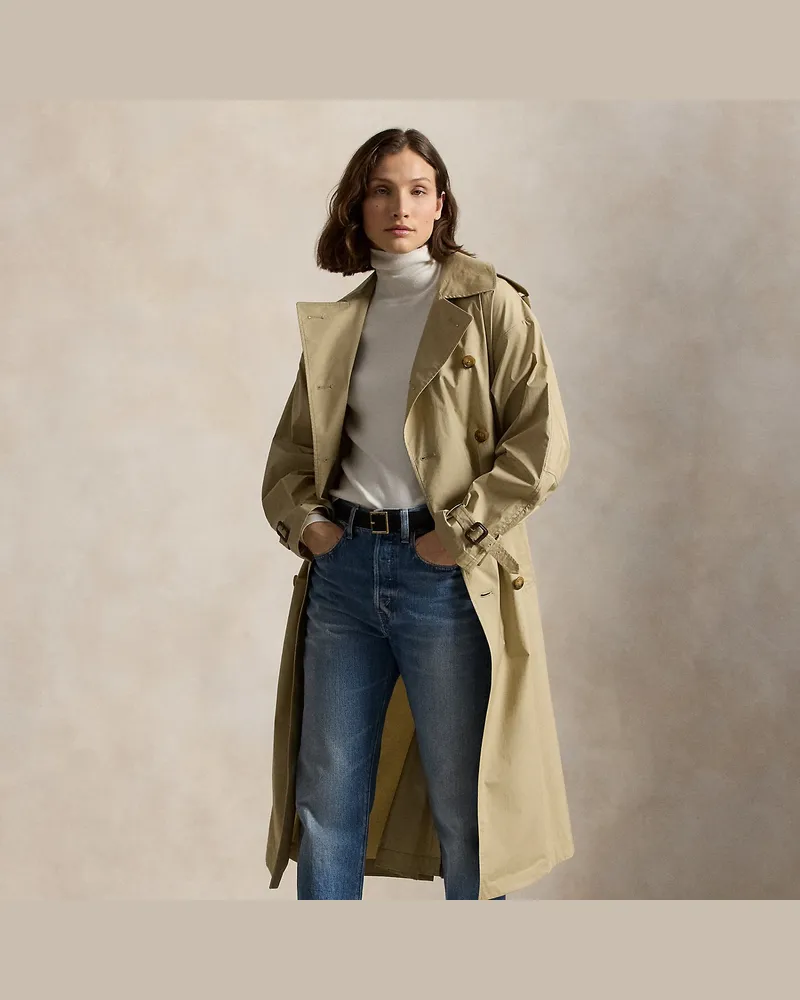 Ralph Lauren Trenchcoat aus Baumwollmischgewebe Tan