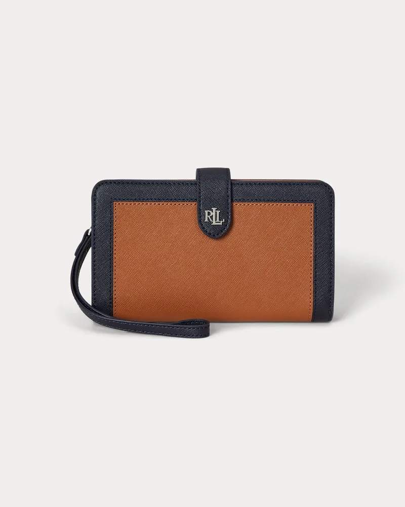 Ralph Lauren Leder-Techniktasche für das Handgelenk Brown