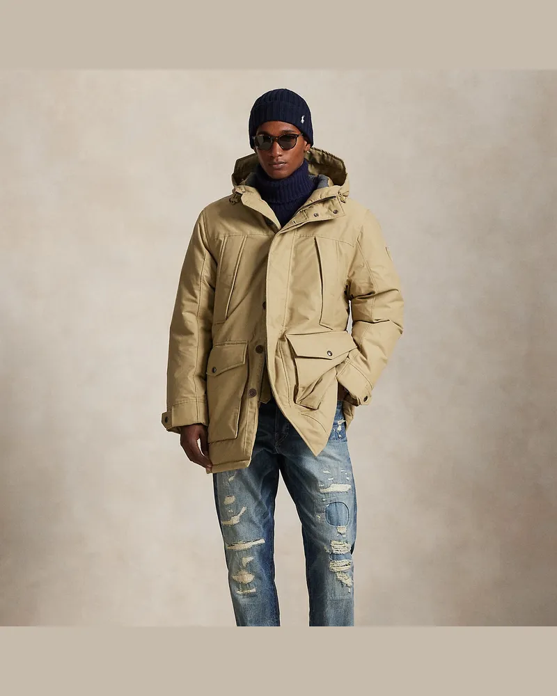 Ralph Lauren Daunenparka mit Kapuze Tan