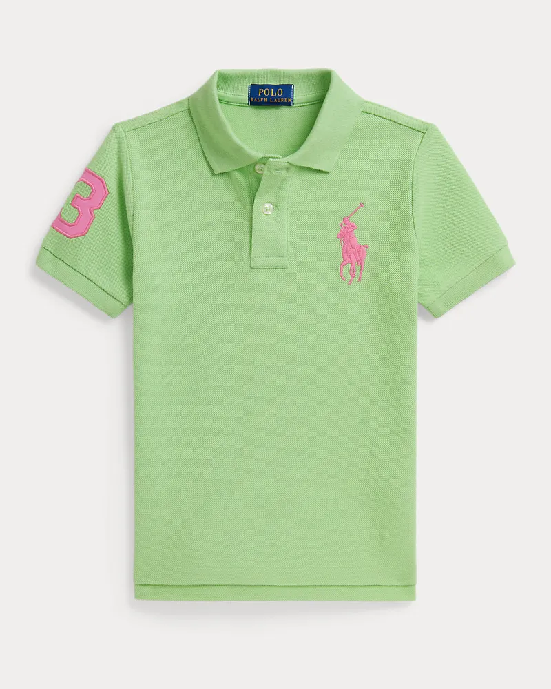 Ralph Lauren Baumwollpiqué-Poloshirt mit Big Pony Green