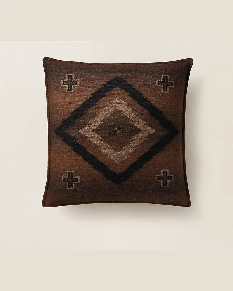 Ralph Lauren Home Quadratischer Kissenbezug Brea RL x Tyler Glasses Brown