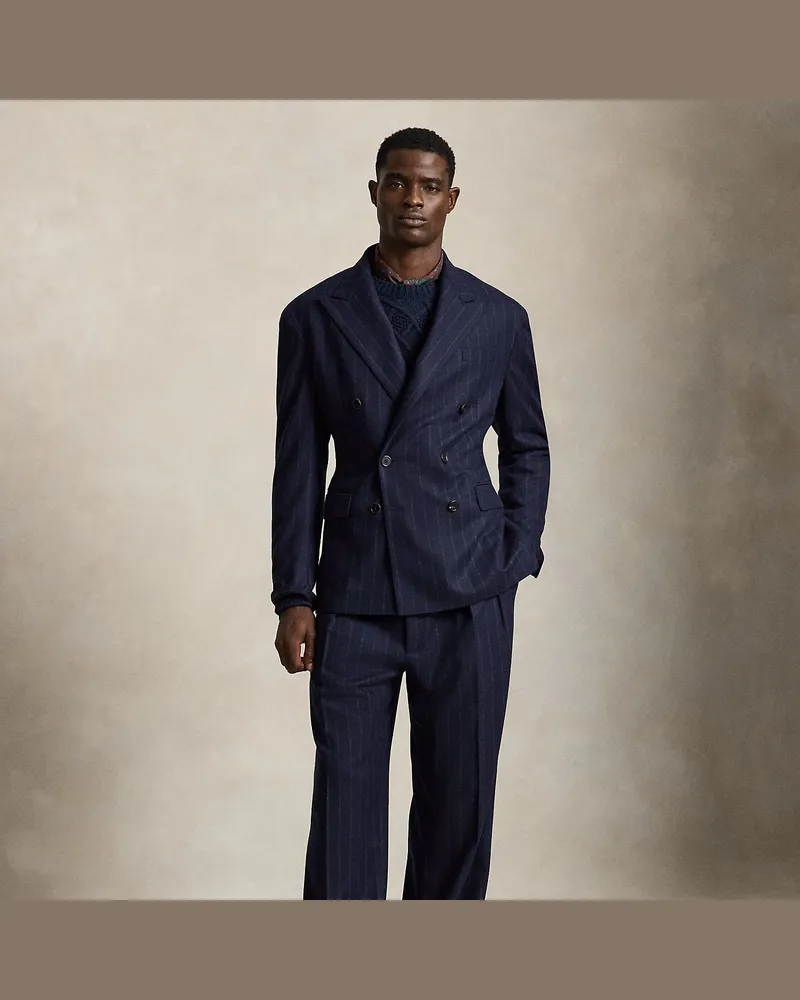 Ralph Lauren Flanellanzug Heyworth mit Kreidestreifen Blue