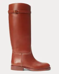 Ralph Lauren Reitstiefel aus Leder Tan