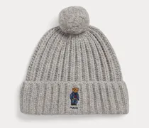 Gerippte Bommelmütze mit Polo Bear