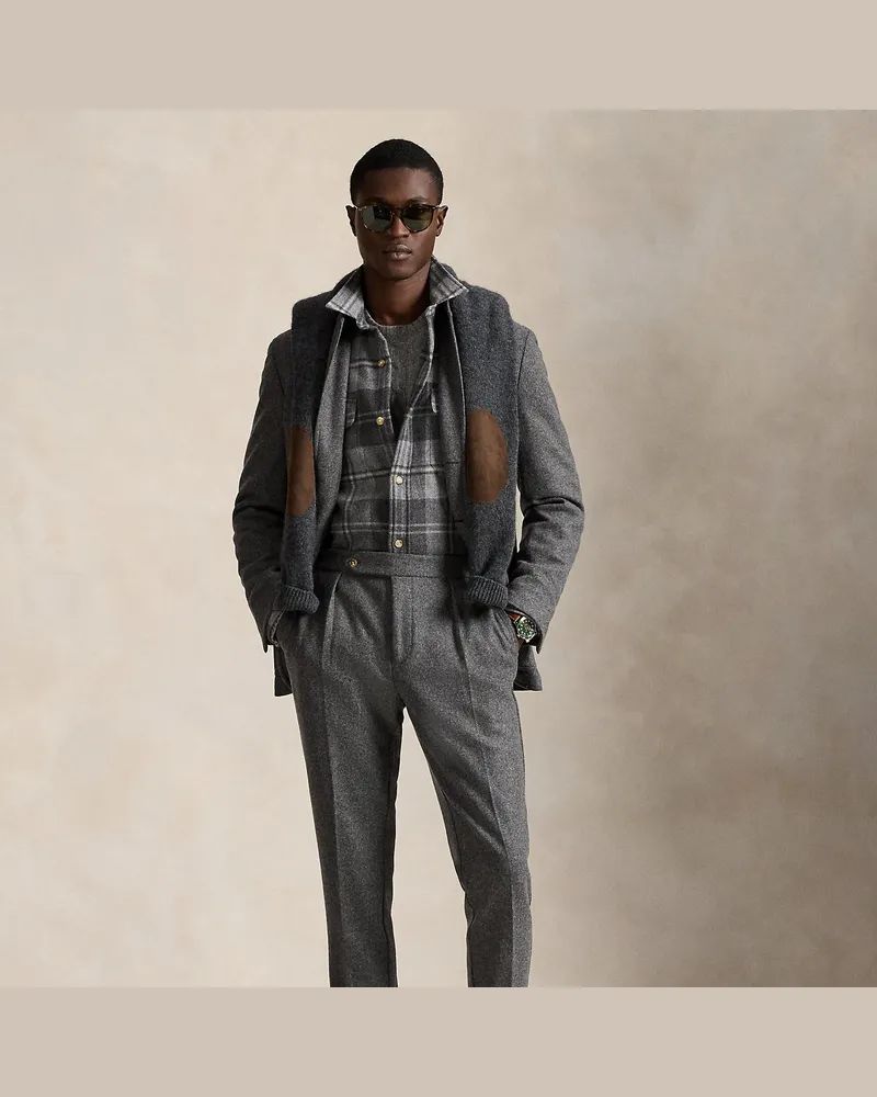 Ralph Lauren Anzughose aus Strick-Flanell Grey