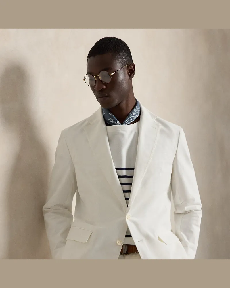 Ralph Lauren Unstrukturierte Modern-Fit Polo-Jacke White
