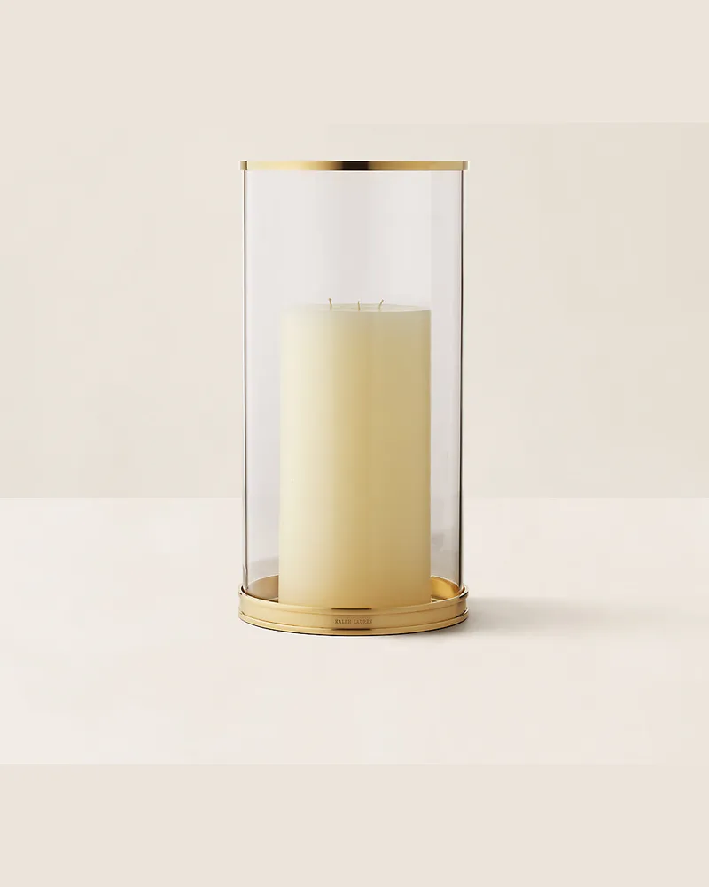 Ralph Lauren Home Großes modernes Windlicht Brown