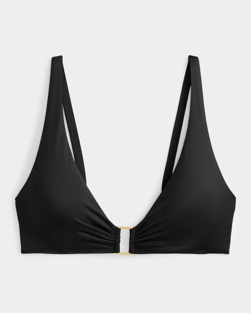 Ralph Lauren Bikinitop mit Ringdetail vorne Black