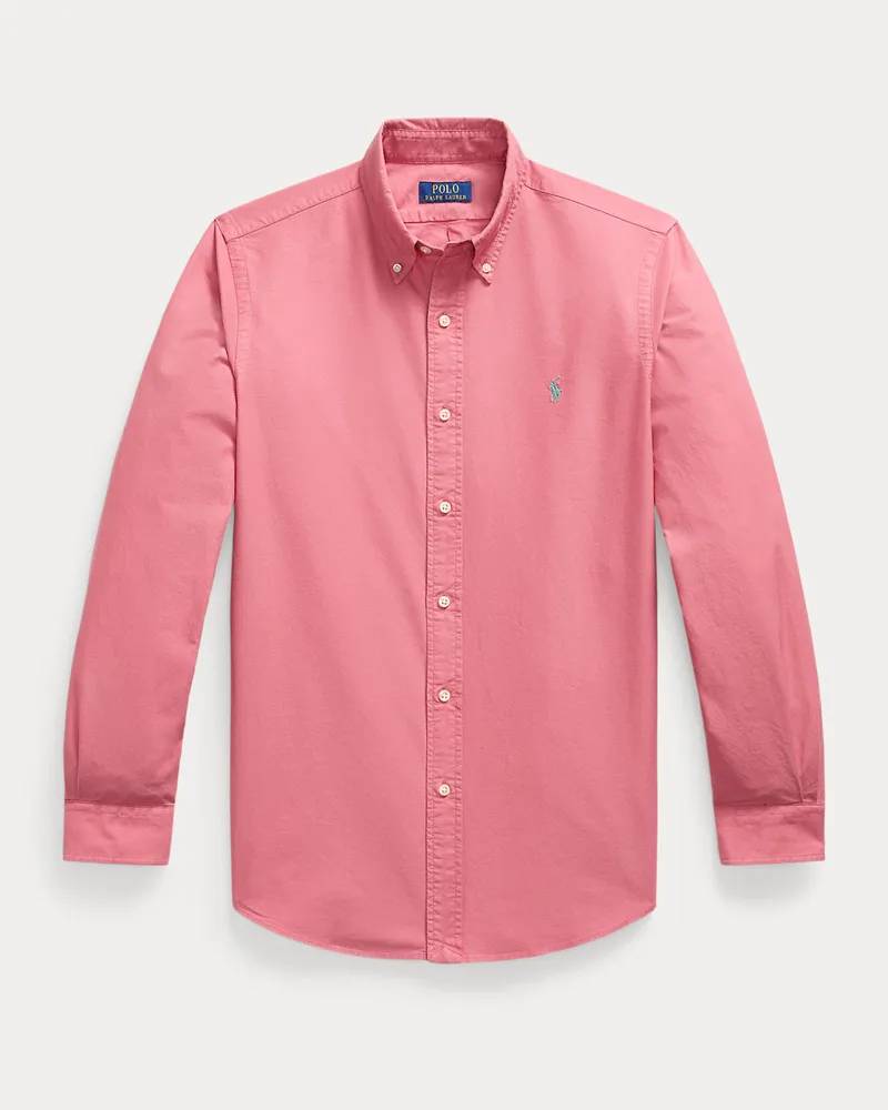 Ralph Lauren Gefärbtes Custom-Fit Oxfordhemd Red