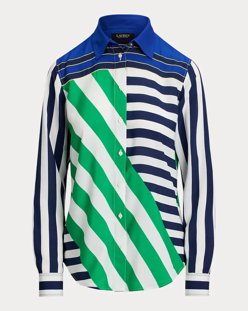Ralph Lauren Classic-Fit Crêpe-Hemd mit Streifen Blue