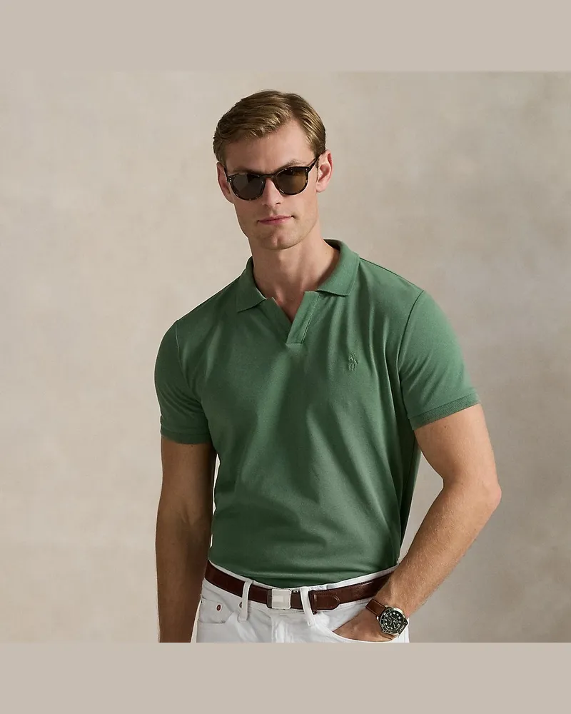 Ralph Lauren Custom-Slim-Fit Poloshirt aus Piqué Green