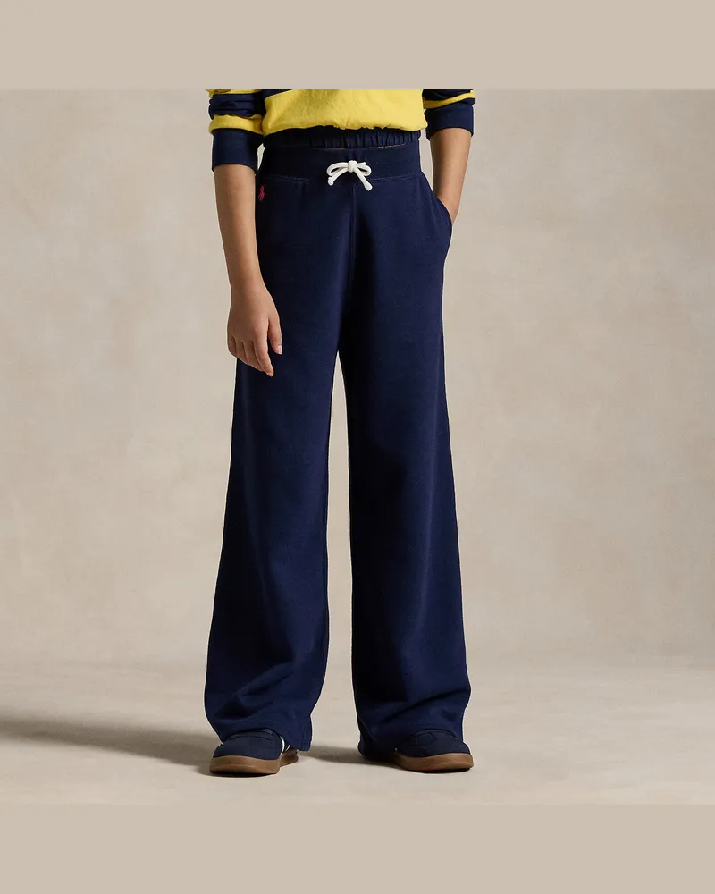 Ralph Lauren Fleece-Jogginghose mit weitem Bein Blue