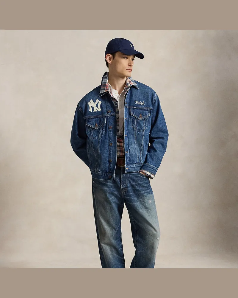 Ralph Lauren Truckerjacke Polo  Ralph Lauren Lauren Yankees Blue