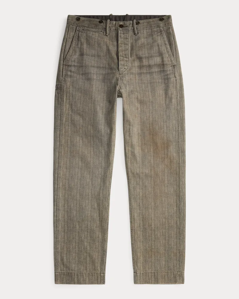Ralph Lauren Engineer-Fit Hose mit Fischgratdruck Grey