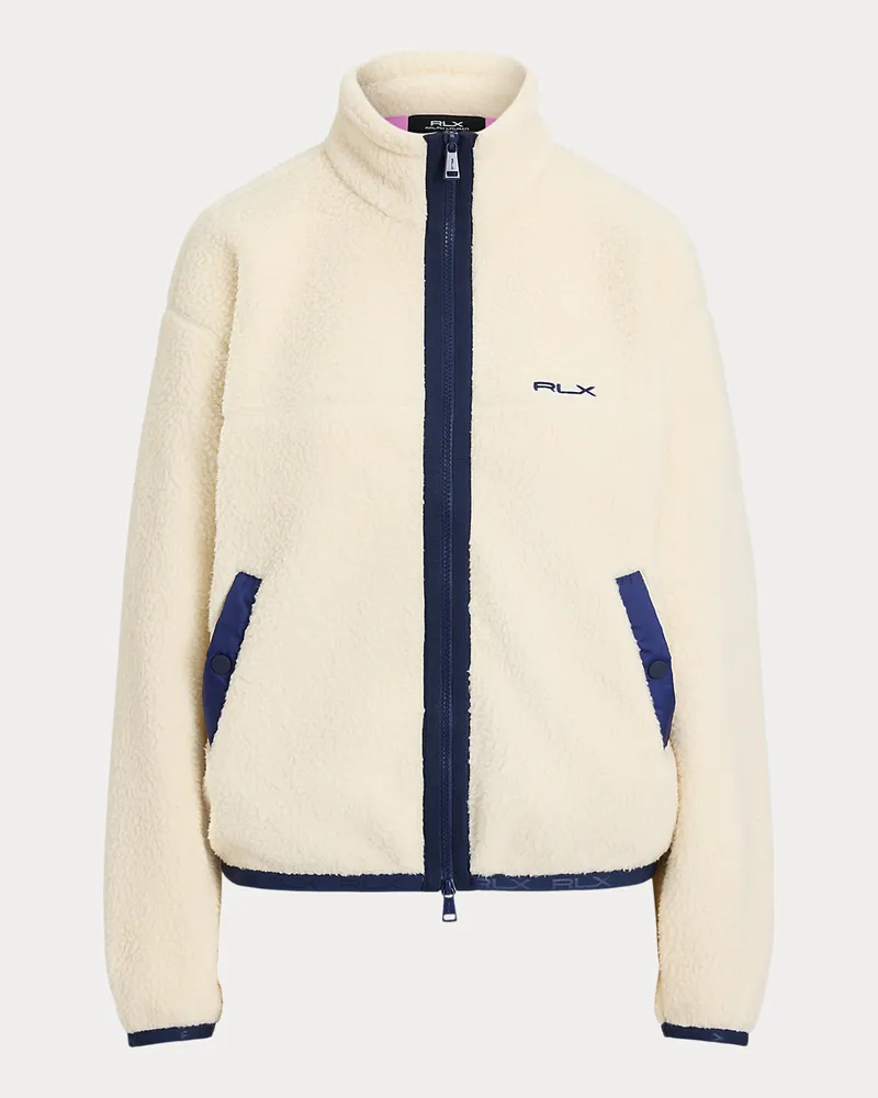 Ralph Lauren Fleecejacke mit Tunnelkragen Cream
