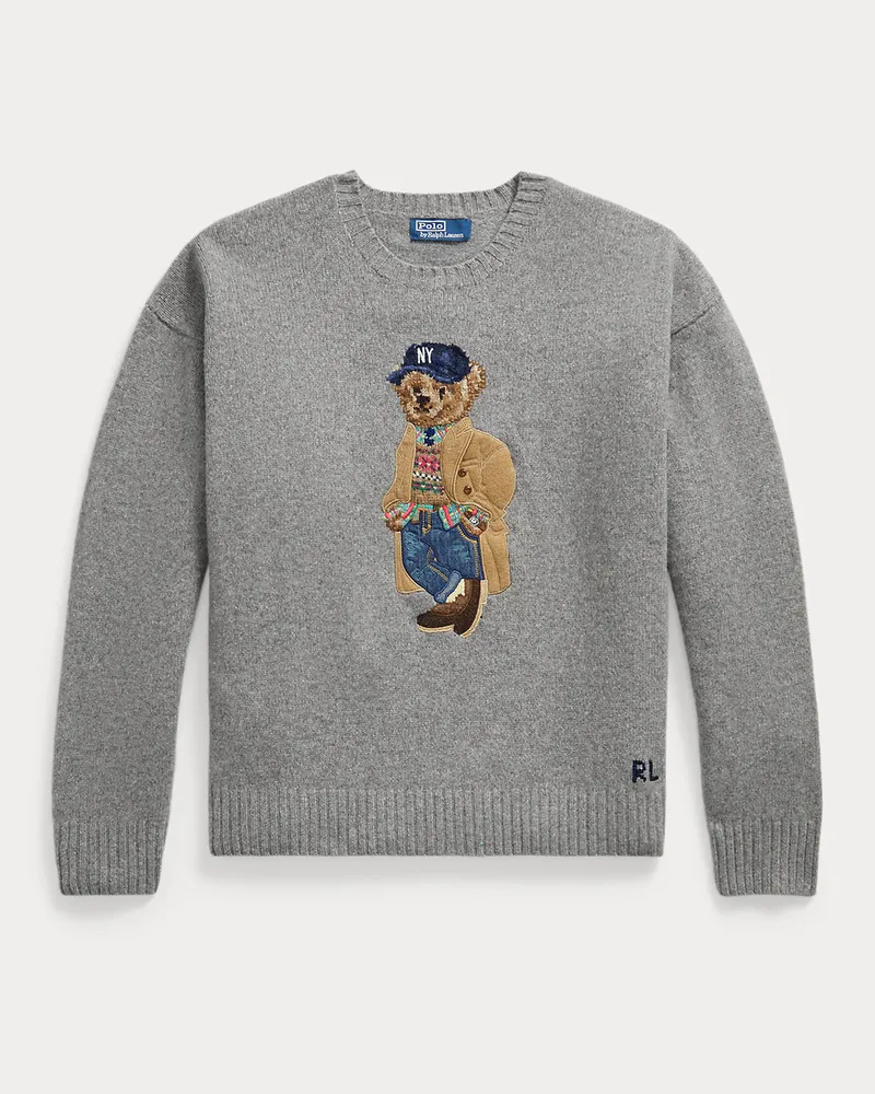 Ralph Lauren Relaxed-Fit Pullover mit Polo Bear Grey