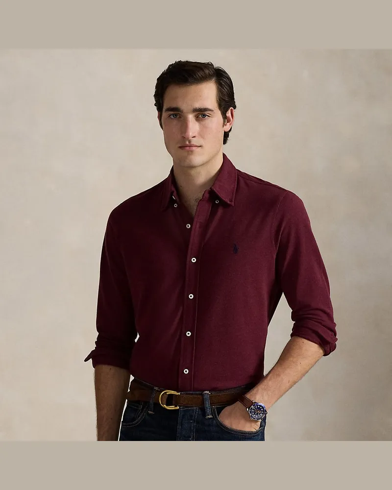 Ralph Lauren Featherweight Piqué-Hemd Red