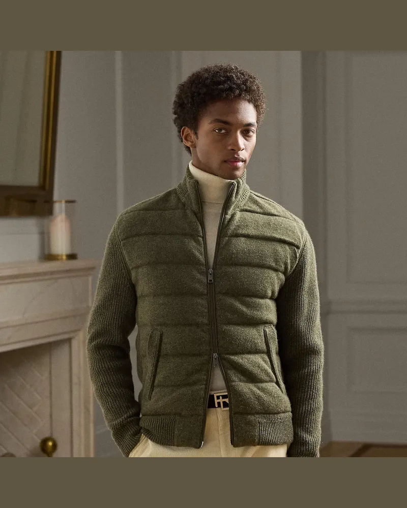 Ralph Lauren Hybrid-Pullover aus Kaschmirmischung Green