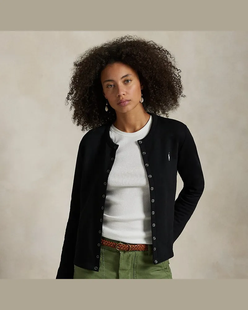 Ralph Lauren Strickjacke aus French-Terry Black