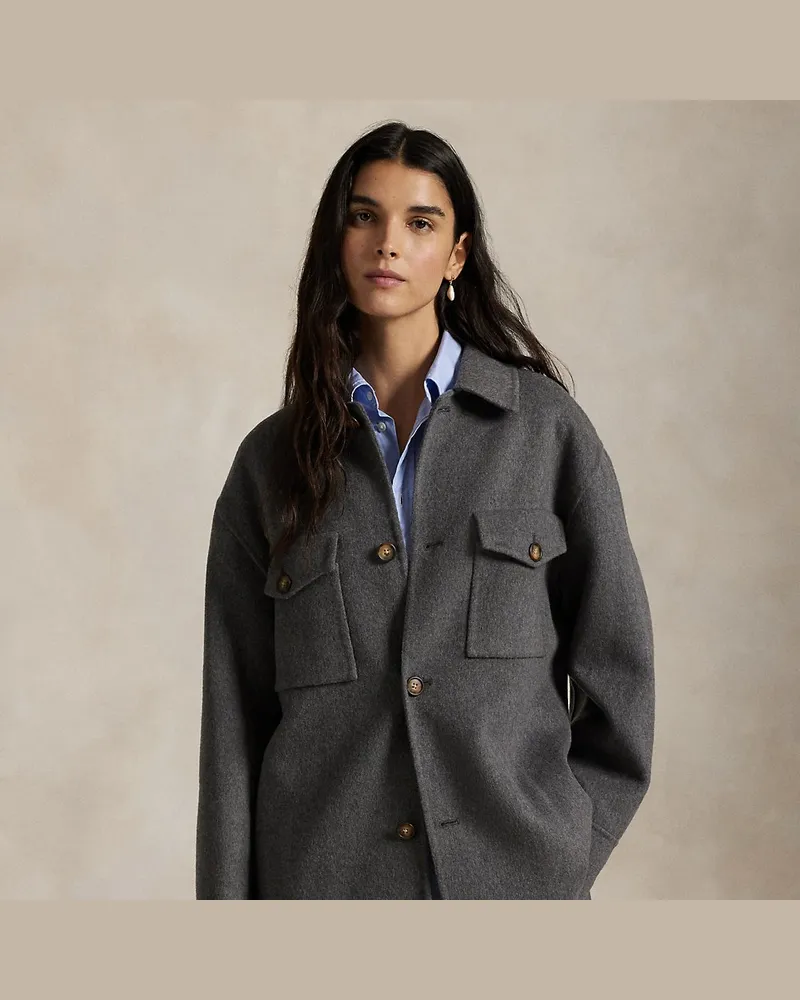 Ralph Lauren Hemdjacke aus beidseitigem Wollstoff Multi