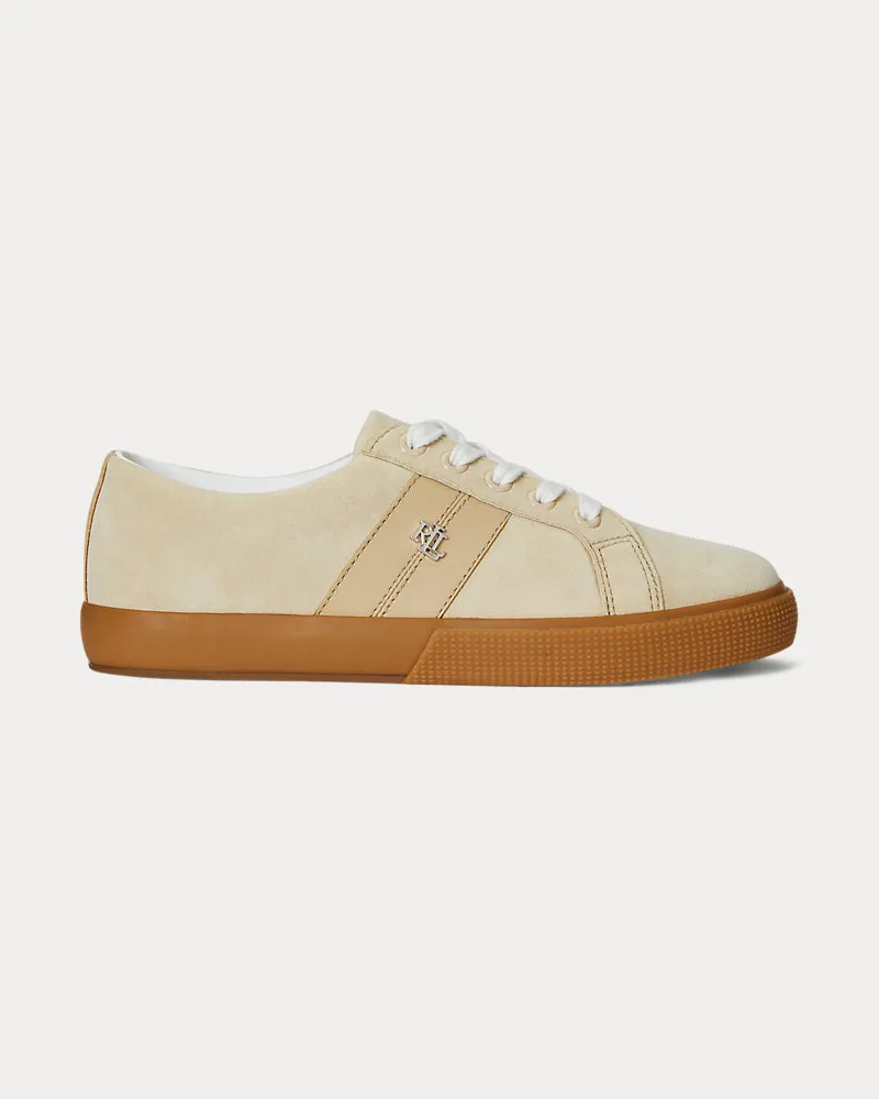 Ralph Lauren Wildleder-Nappaleder-Sneaker Janson II Cream