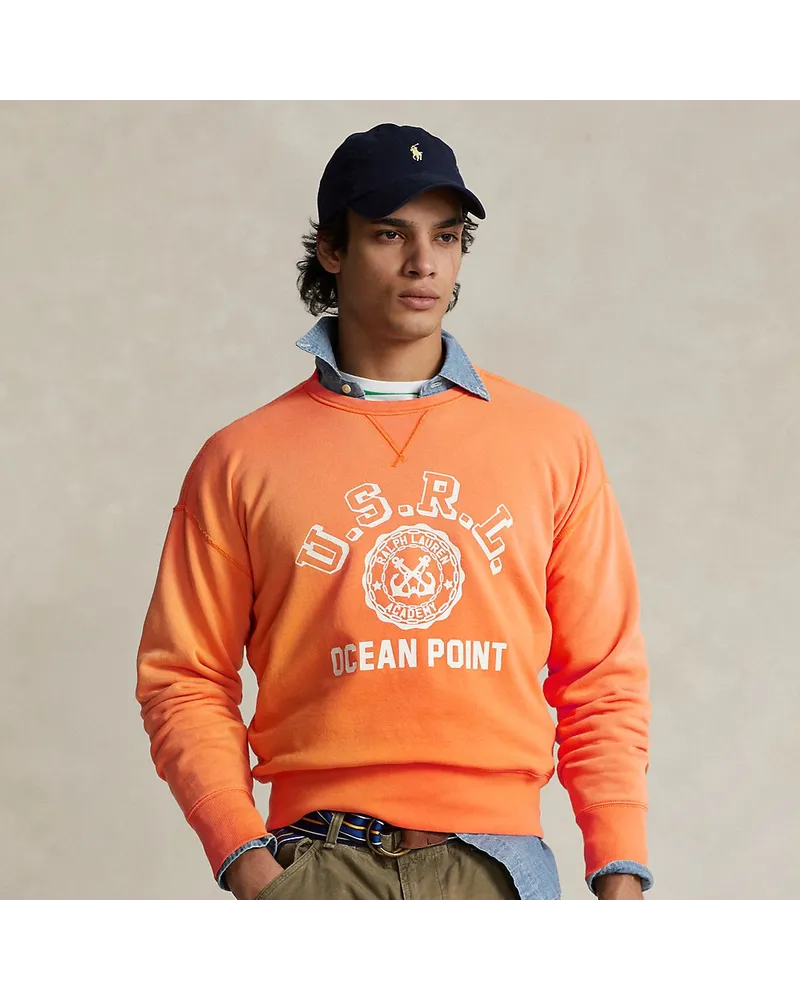 Ralph Lauren Vintage-Fit Fleece-Sweatshirt mit Grafik Orange