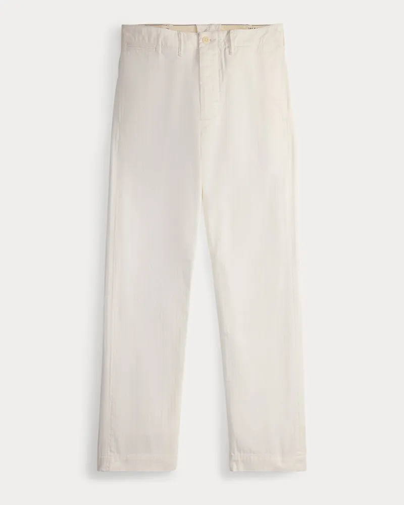 Ralph Lauren Twill-Offiziershose mit Fischgratmuster Cream
