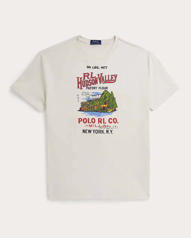 Ralph Lauren Classic-Fit Jersey-T-Shirt mit Grafik White