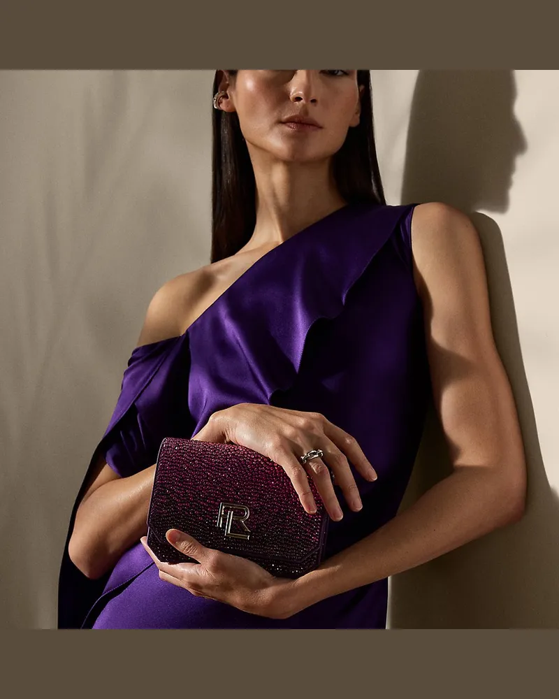 Ralph Lauren Mini-Umhängetasche RL 888 mit Verzierung Purple