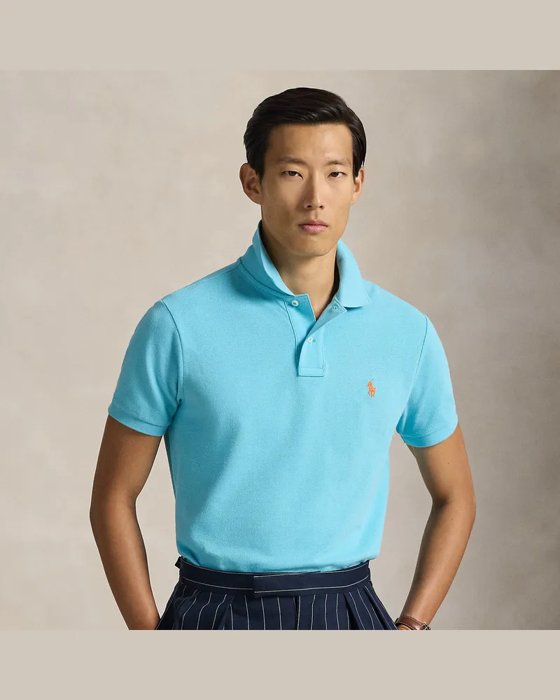 Ralph Lauren Slim-Fit Poloshirt aus Piqué Blue