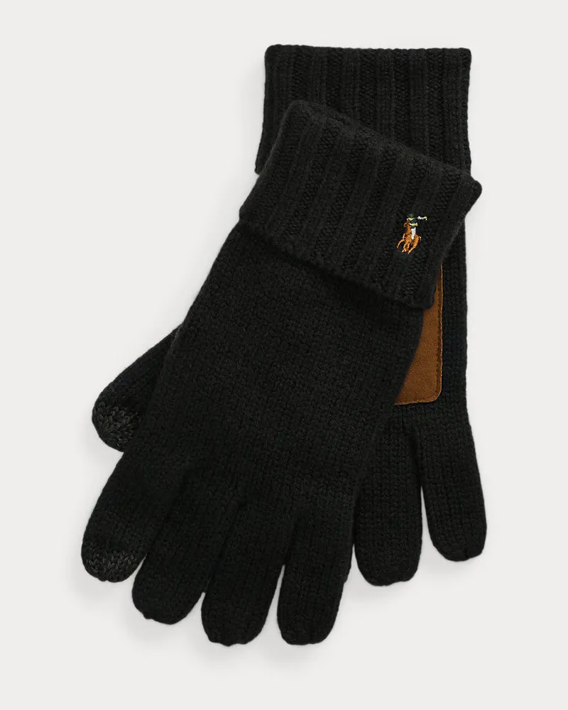 Ralph Lauren Touchscreen-kompatible Handschuhe Black