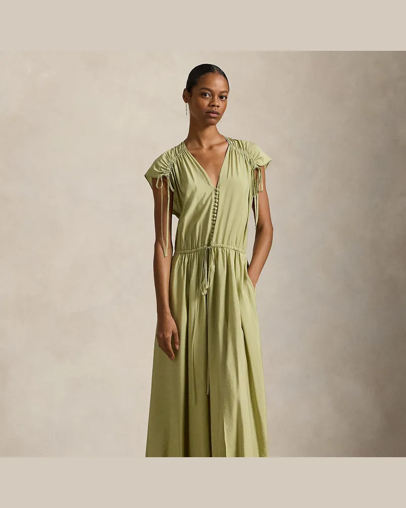 Ralph Lauren Crêpekleid mit Schulterbändern Green