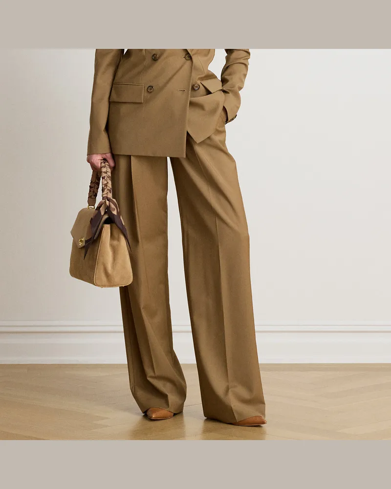 Ralph Lauren Bundfaltenhose aus Wolle Brown
