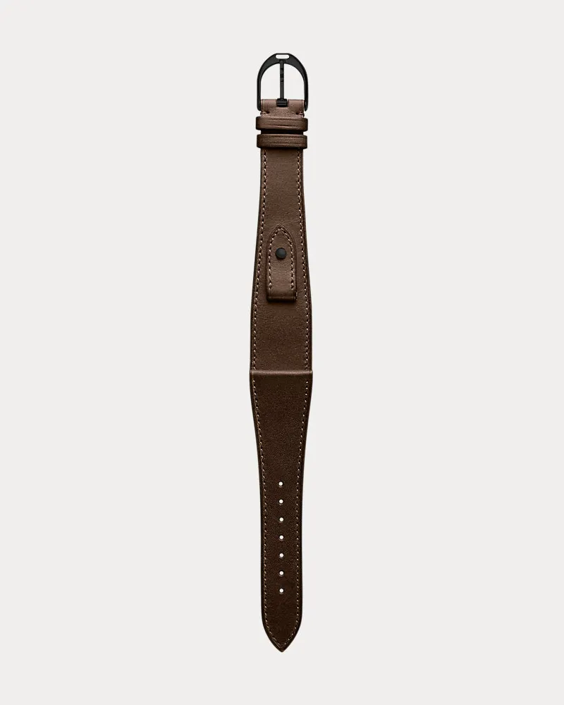 Ralph Lauren Medium-Stirrup-Armband aus Kalbsleder Brown