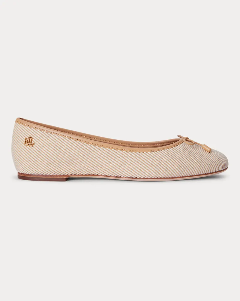 Ralph Lauren Ballerina Jayna aus strukturiertem Twill Tan