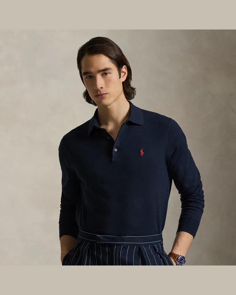 Ralph Lauren Polo-Pullover aus Baumwolle Blue