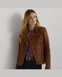 Ralph Lauren Bikerjacke aus Leder Brown