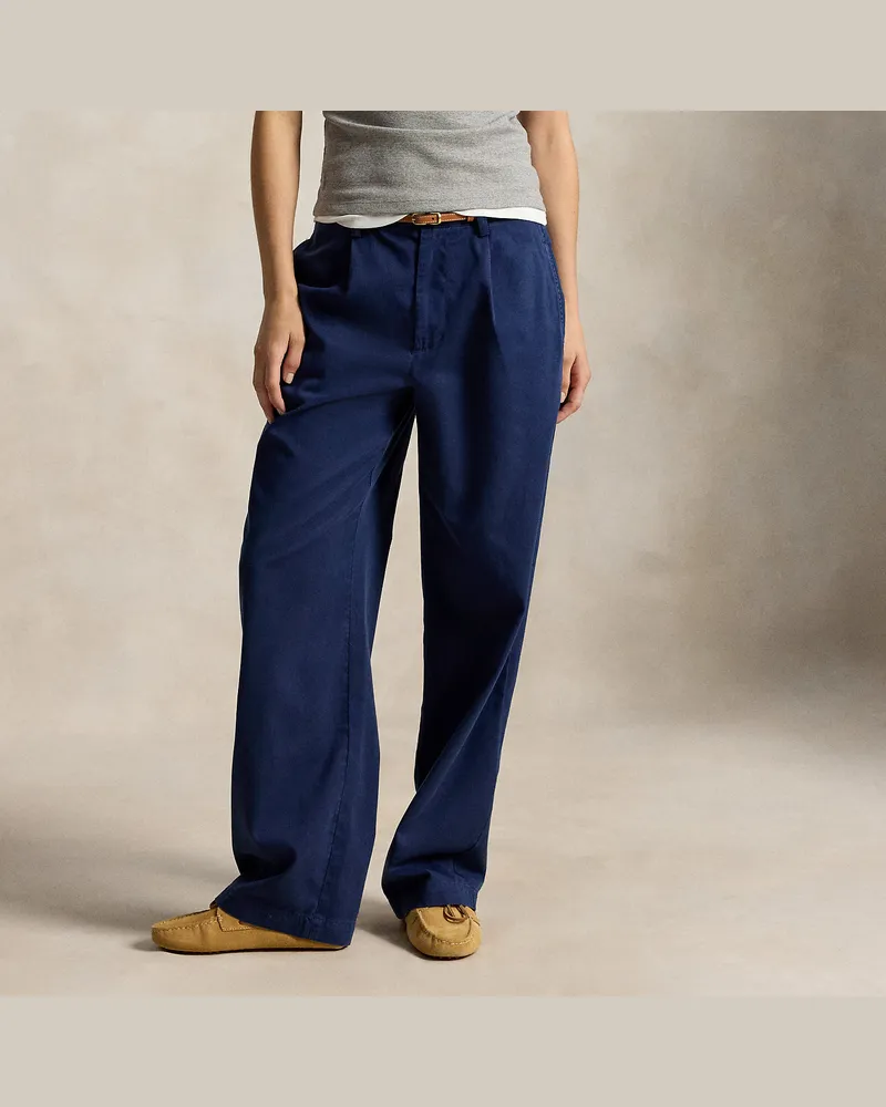 Ralph Lauren Relaxed-Fit-Bundfaltenhose mit Baumwolle Blue