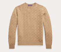 Kaschmirpullover mit Zopfmuster
