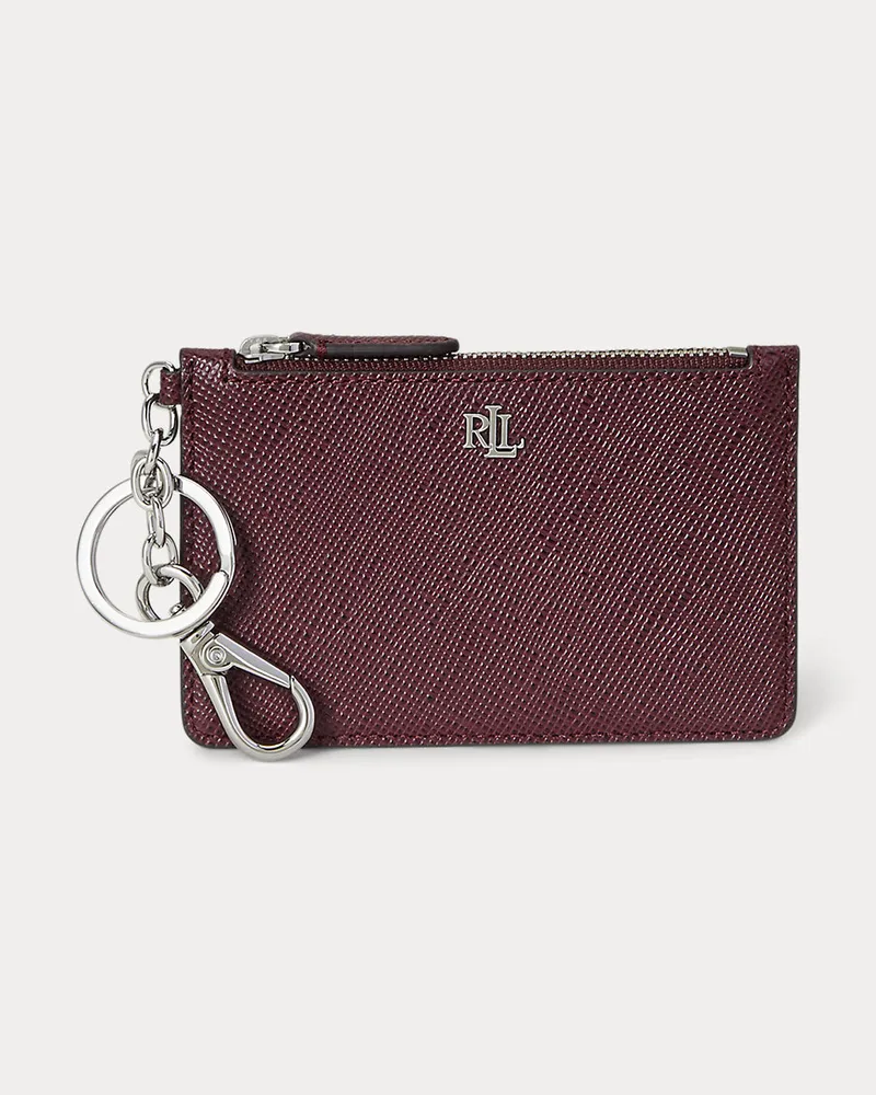 Ralph Lauren Leder-Kartenetui mit Reißverschluss Red