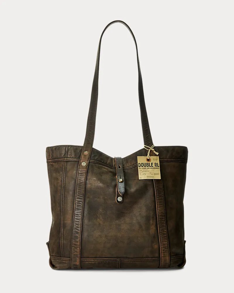 Ralph Lauren Tragetasche aus Leder Black