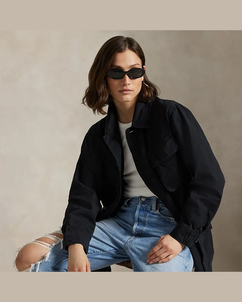 Ralph Lauren Baumwolljacke im Military-Look Black