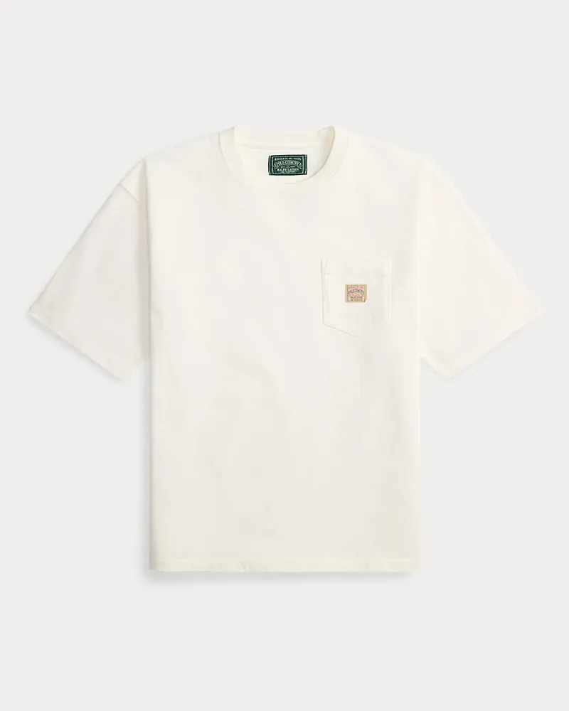 Ralph Lauren Relaxed-Fit T-Shirt aus schwerem Jersey White