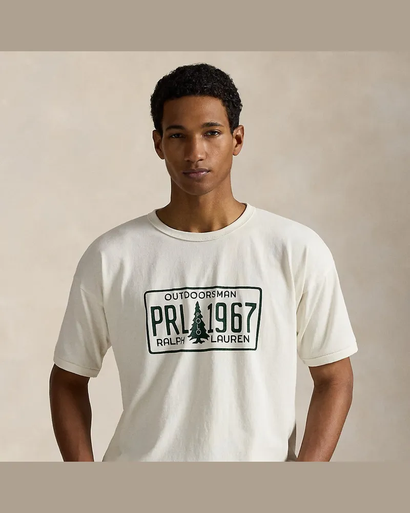 Ralph Lauren Classic-Fit Jersey-T-Shirt mit Grafik White