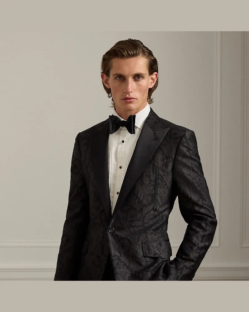 Ralph Lauren Handgeschneiderte Paisley-Jacke Gregory Black