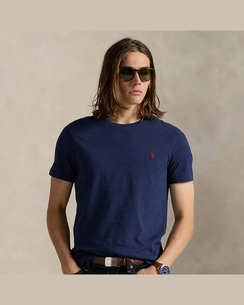 Ralph Lauren Custom-Slim-Fit Jersey-T-Shirt Blue