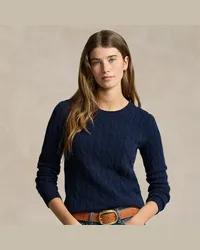 Ralph Lauren Kaschmirpullover mit Zopfmuster Blue